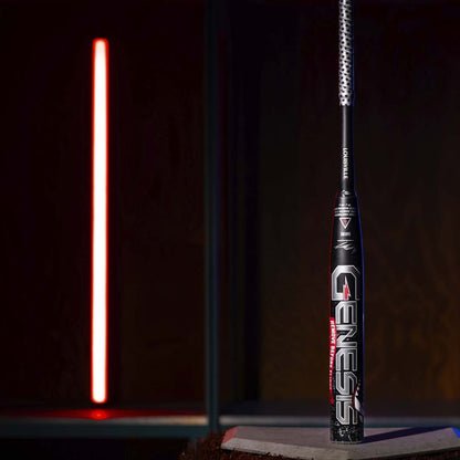 Genesis Matt Brady shark mouth design close up on barrel USSSA slowpitch bat
