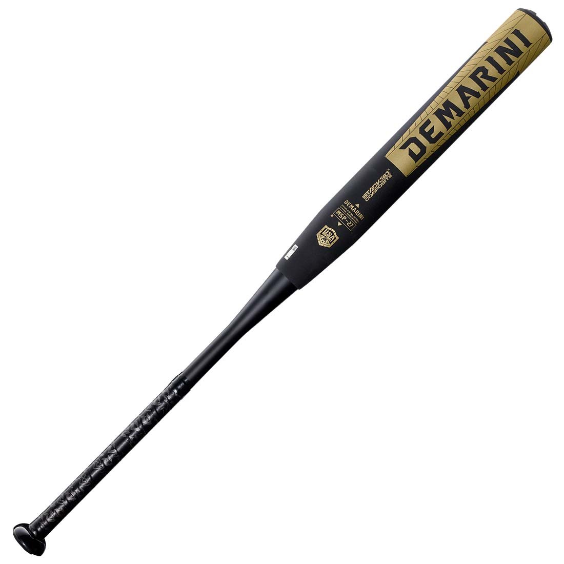 DeMarini Mercy USA slowpitch certification stamp close up