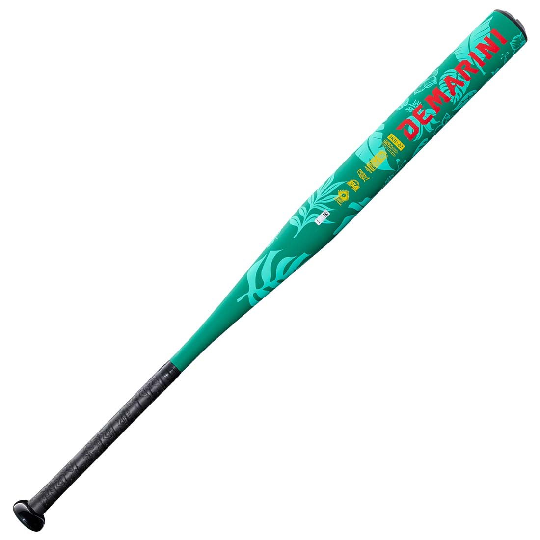 DeMarini Island Kings 2027 slowpitch bat tropical matte finish barrel close up
