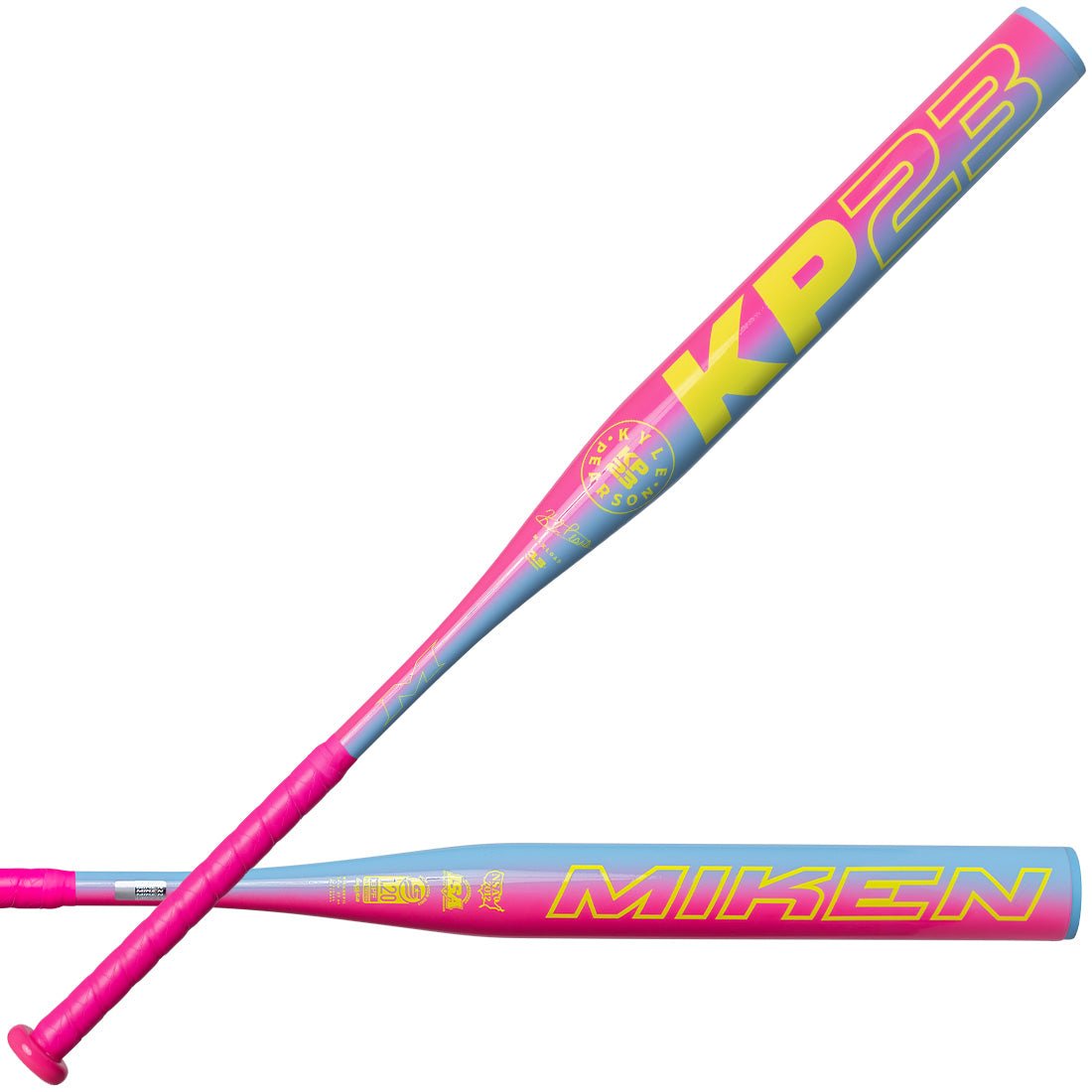 miken kp23 tri-zone barrel slowpitch softball bat power hitter