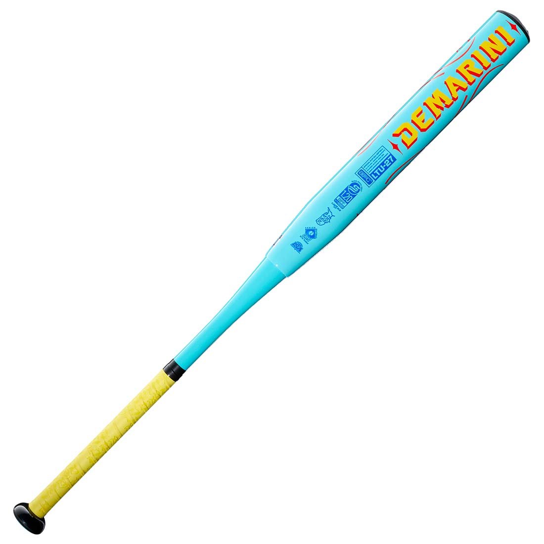 DeMarini El Mero Mero USSSA stamp and certification marks close up