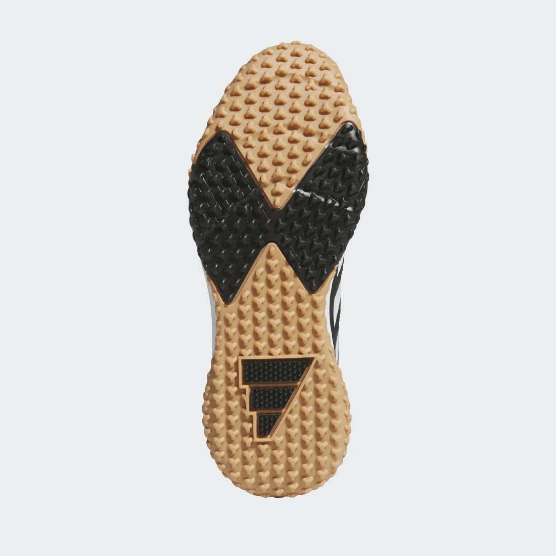 Bottom of the black adidas adizero dgt turf trainer baseball shoes white black gum outsole lightstrike cushioning