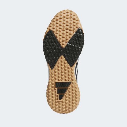 Bottom of the black adidas adizero dgt turf trainer baseball shoes white black gum outsole lightstrike cushioning