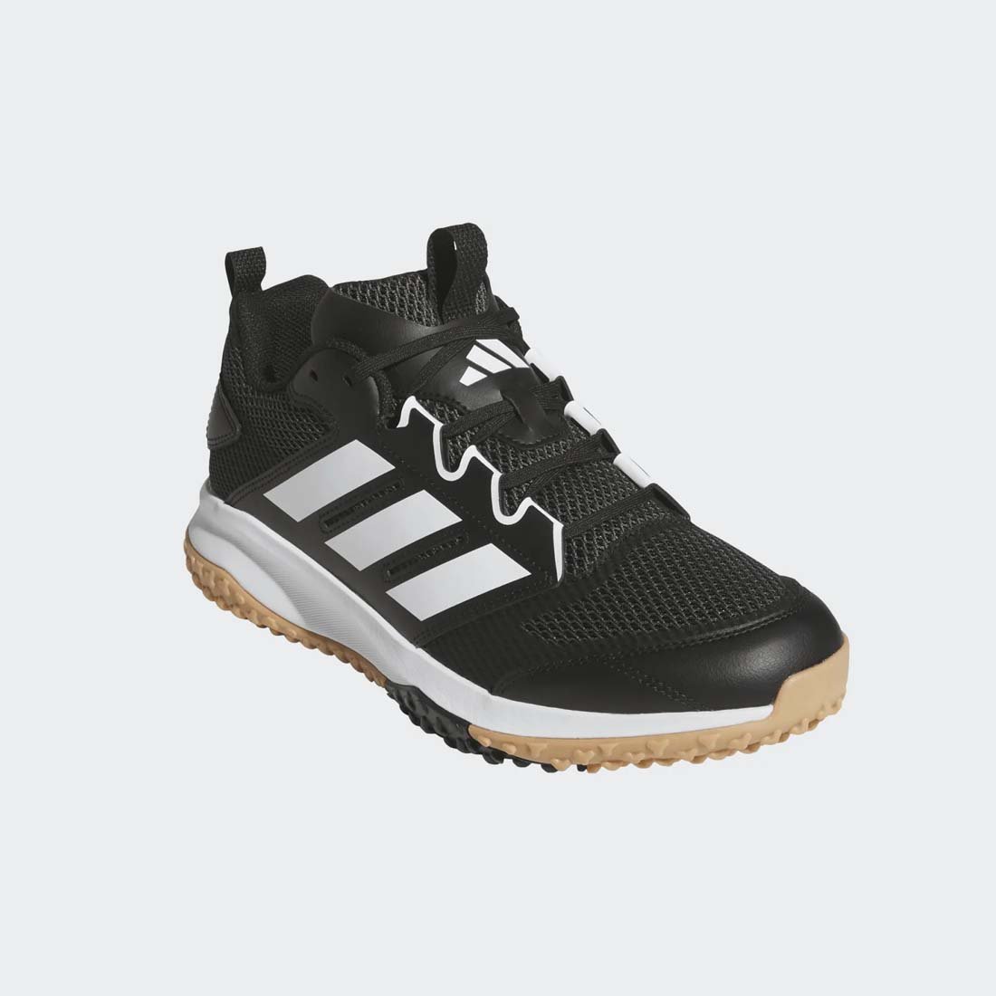 Black adidas adizero dgt turf trainer baseball shoes white black gum outsole lightstrike cushioning