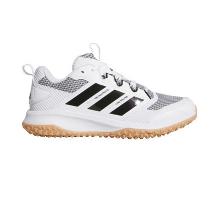 White adidas adizero dgt turf trainer baseball shoes white black gum outsole lightstrike cushioning