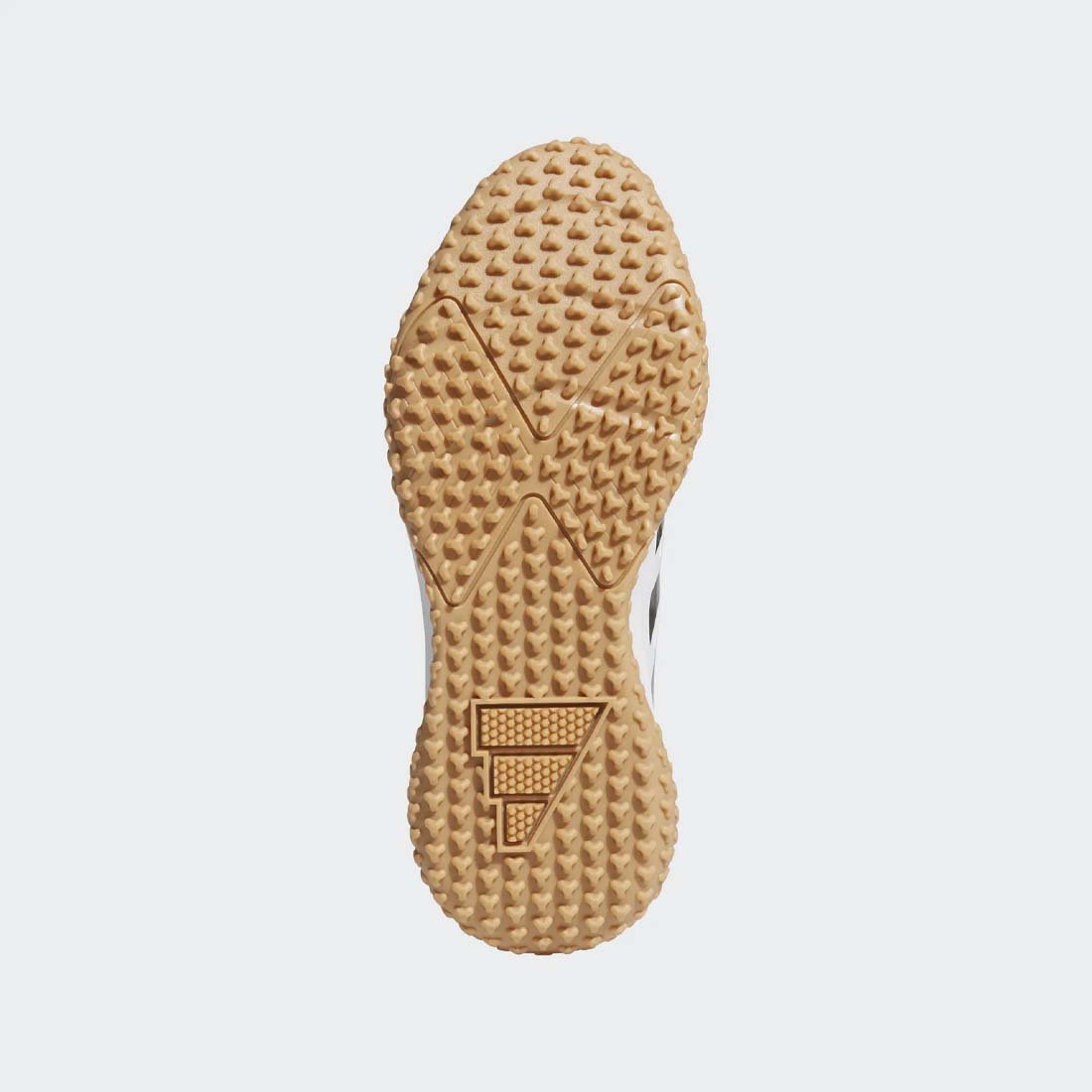 Bottom View of the adidas adizero dgt turf trainer baseball shoes white black gum outsole lightstrike cushioning